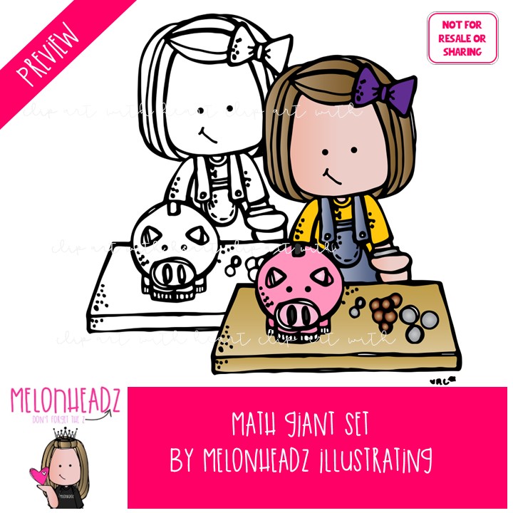 Math clip art, manipulatives, kidlettes GIANT set - Image 2