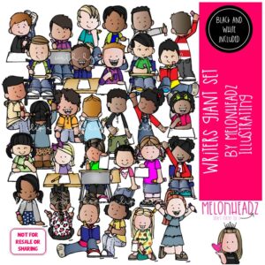 Writers clip art GIANT set, Kidlettes writing clip art