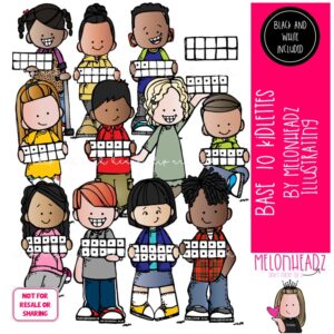 Base Ten Kidlettes clip art, math, blocks COMBO PACK