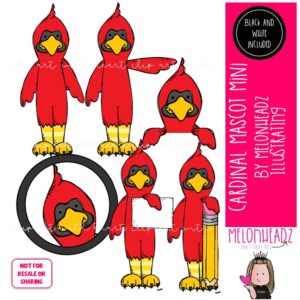 Cardinal Mascot clip art, school spirit, team sport Mini