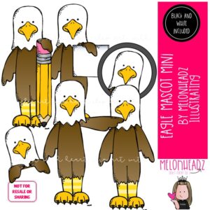 Eagle Mascot clip art, school spirit, team sport Mini