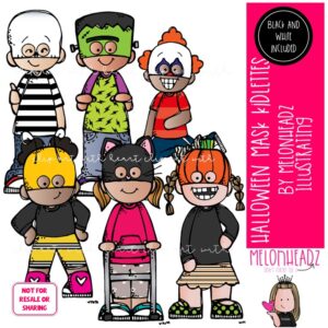 Halloween Mask Kidlettes clip art, costume, clown Mini