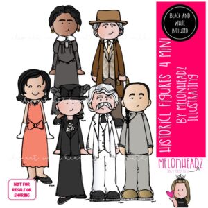 Historical Figures 4 clip art, Mark Twain, Jane Addams Mini
