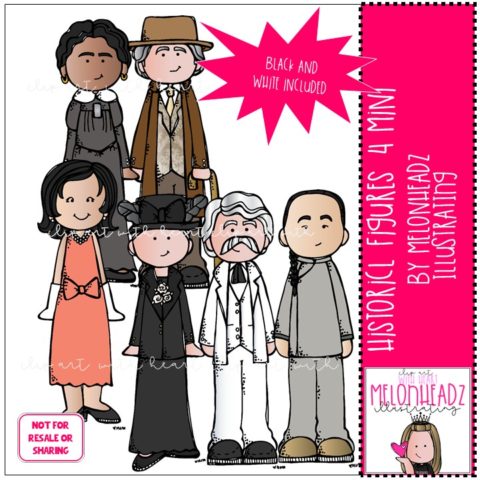 Historical Figures clip art – Set 4 – Mini - Melonheadz