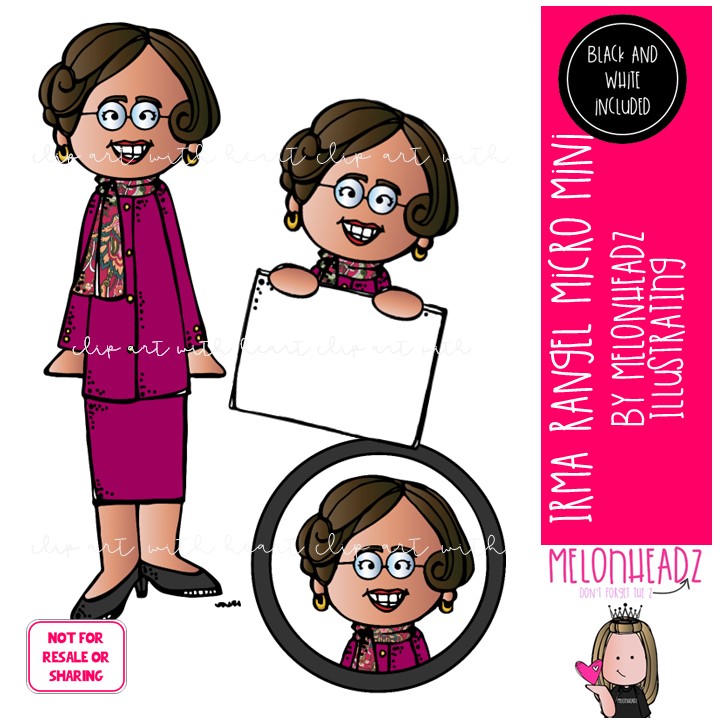 Irma Rangel clip art, Historical Figure Micro Mini