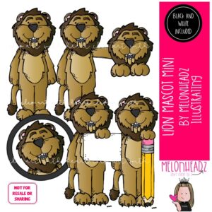 Lion clip art, mascot, team sport, school spirit Mini