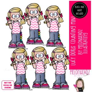 Lucy Doris clip art, Counting, Melonheadz Character Mini