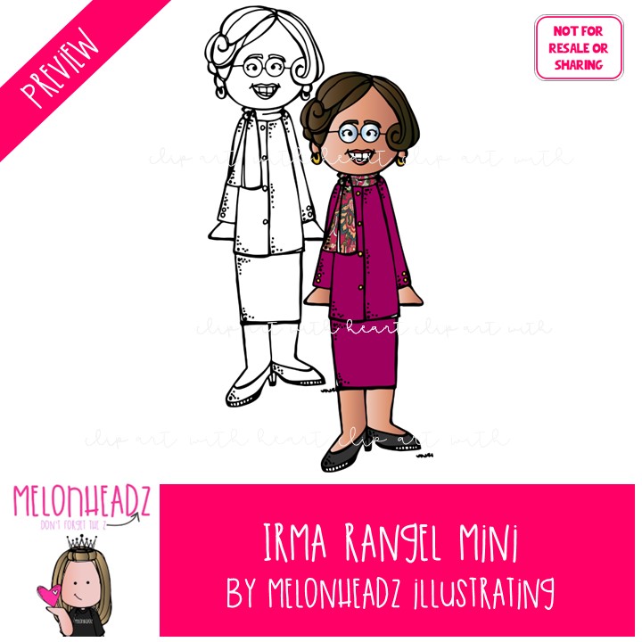 Irma Rangel clip art, Historical Figure Micro Mini - Image 2