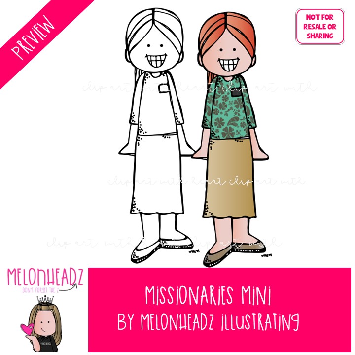 LDS Missionaries clip art Mini - Image 2