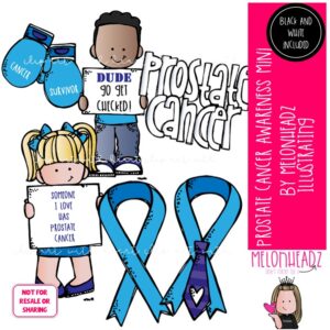 Prostate Cancer clip art, Awareness, ribbon Mini
