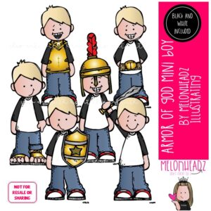 Armor of God clipart Boy, Bible clip art Mini