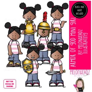 Armor of God clipart Girl, Bible clip art Mini