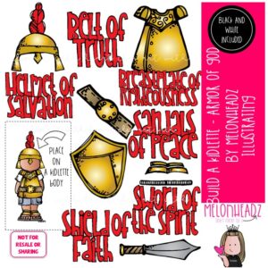 Build a Kidlette clip art, Armor of God clip art COMBO PACK