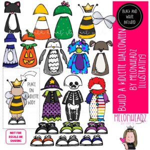 Build A Kidlette clip art, Halloween clip art, Costume clip art COMBO PACK