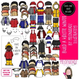 Build a Kidlette clip art - Winter - COMBO PACK