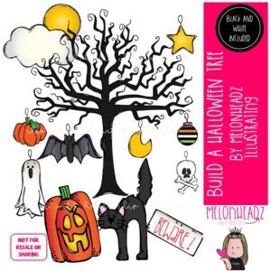 Halloween Tree clip art, Build A, mix and match COMBO PACK