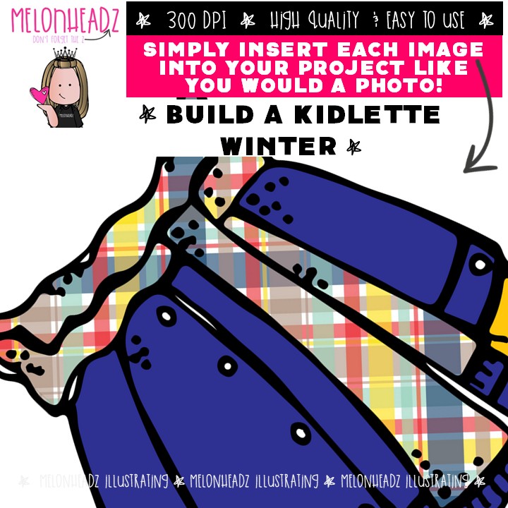 Build a Kidlette clip art - Winter - COMBO PACK - Image 3