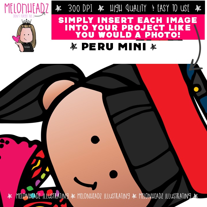 Peru clip art, map, llama Mini - Image 3