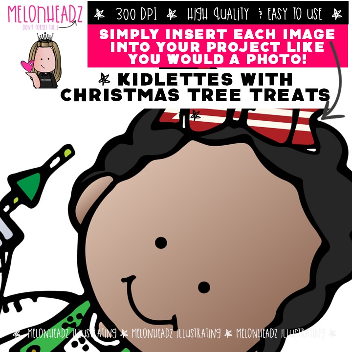Kidlettes with Christmas Tree treats clip art Mini - Image 3