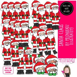 Santa Claus clip art, Christmas clip art COMBO PACK