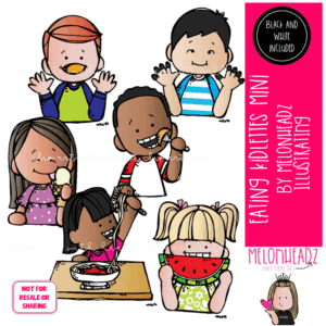 Eating Kidlettes clip art, food, meal, kid Mini