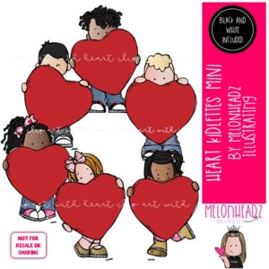 Heart Kidlettes clip art, Valentine's Day MINI