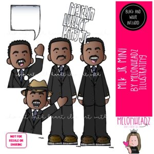MLK Jr. clip art, Martin Luther King, Historical Figure Mini