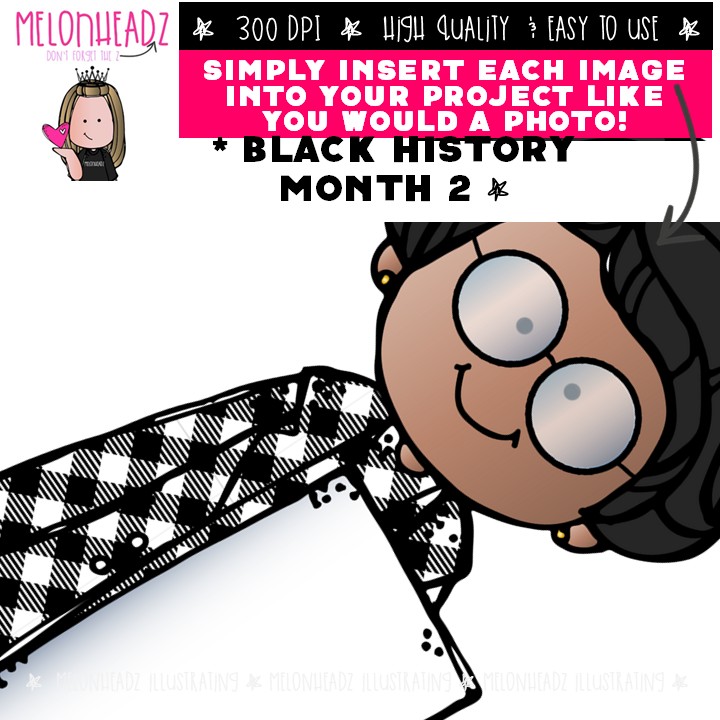 Black History Month 2 clip art, Historical Figures COMBO PACK - Image 3