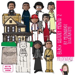Black History Month 2 clip, Historical Figures COLORED Version