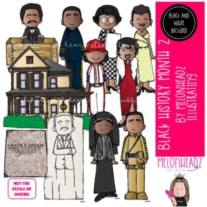 Black History Month 2 clip art, Historical Figures COMBO PACK
