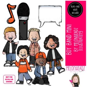 Boy Band clip art, sing, music Mini