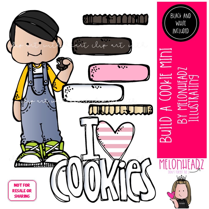 Build a Cookie clip art, sequence Mini