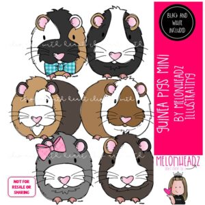 Guinea Pigs clip art, pet, rodent Mini