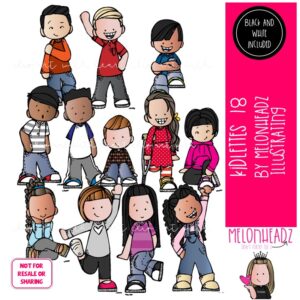 Kidlettes clip art 18, Kids COMBO PACK