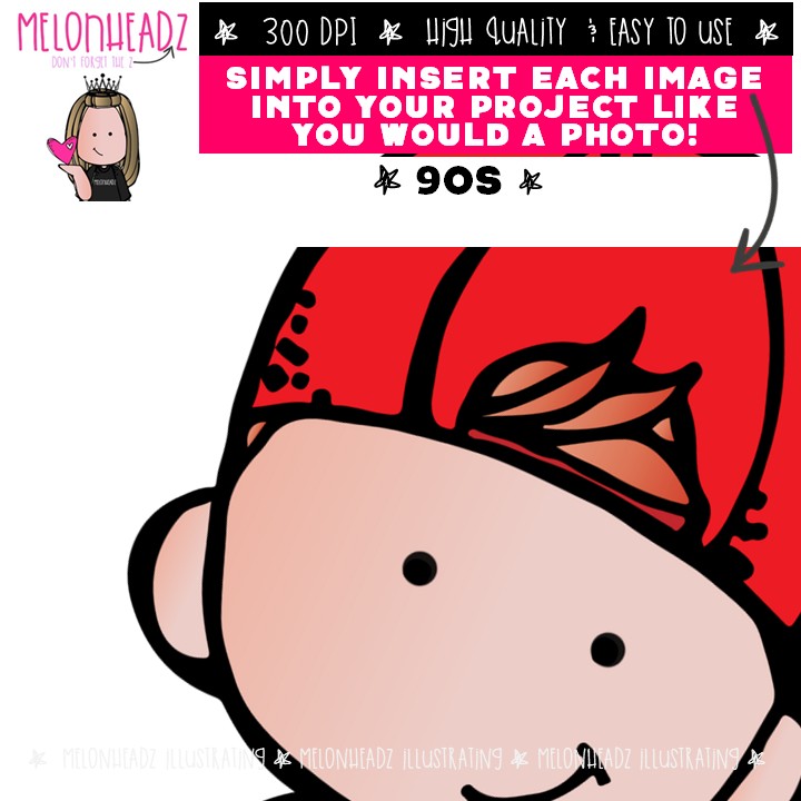 90s clip art, 1990 fashion clip art COMBO PACK - Image 3