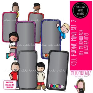Cell Phone 2 clip art, technology, kidlettes Mini