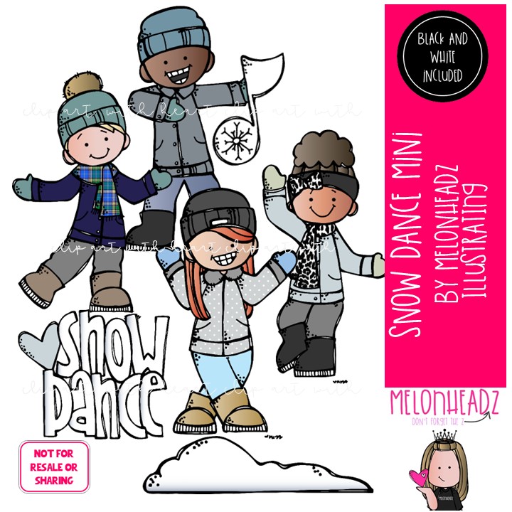 Snow Dance clip art, Winter clip art, Weather clip art Mini
