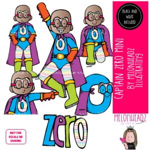 Captain Zero clip art, Math clip art, Superhero clip art Mini