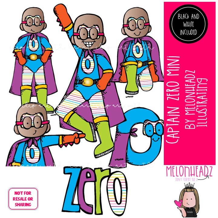 Captain Zero clip art, Math clip art, Superhero clip art Mini