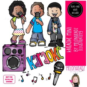 Karaoke clip art, singing, music Mini