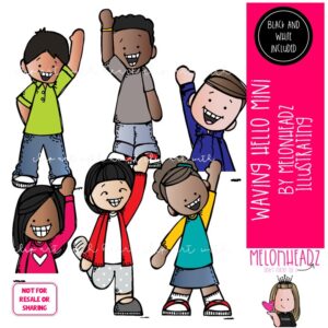 Waving Hello clip art, Greetings clipart, Welcome clip art MINI