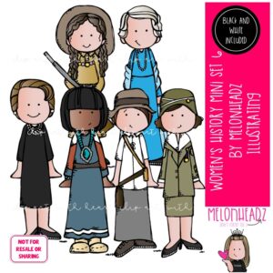 Women's History clip art 6, historical figure MINI