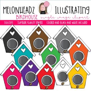 Birdhouse clip art, Single Image