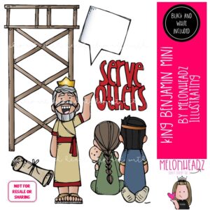 King Benjamin clip art, LDS, Book of Mormon MINI