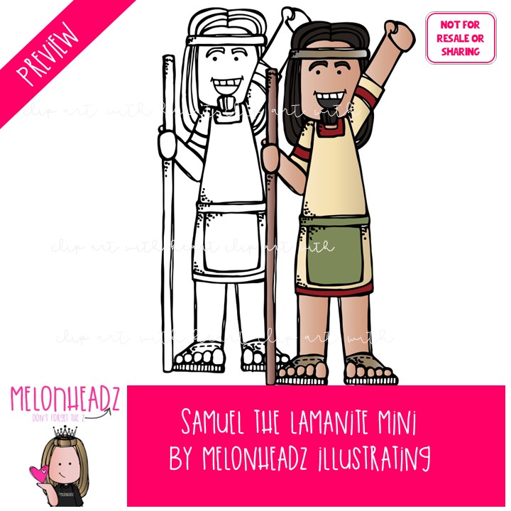 Samuel the Lamanite clip art, LDS Book of Mormon Mini - Image 2