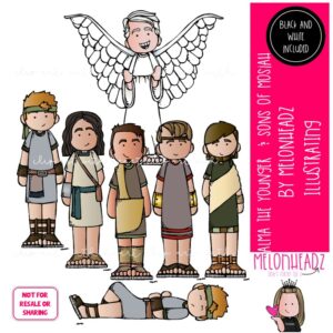 Alma the Younger & Sons of Mosiah clip art, Book of Mormon, LDS clip art MINI