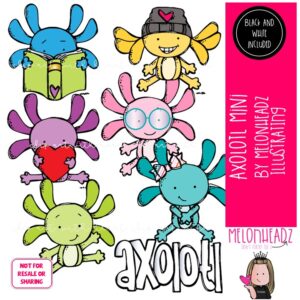 Axolotl clip art 1, Amphibian clip art Mini