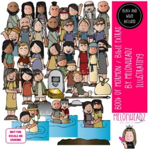 Book of Mormon/Bible extras clip art, people, baptism COMBO PACK