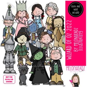Wizard of Oz clip art 2022, literature, book companion COMBO PACK