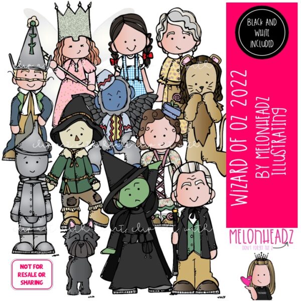 Wizard of Oz clip art 2022, literature, book companion COMBO PACK ...